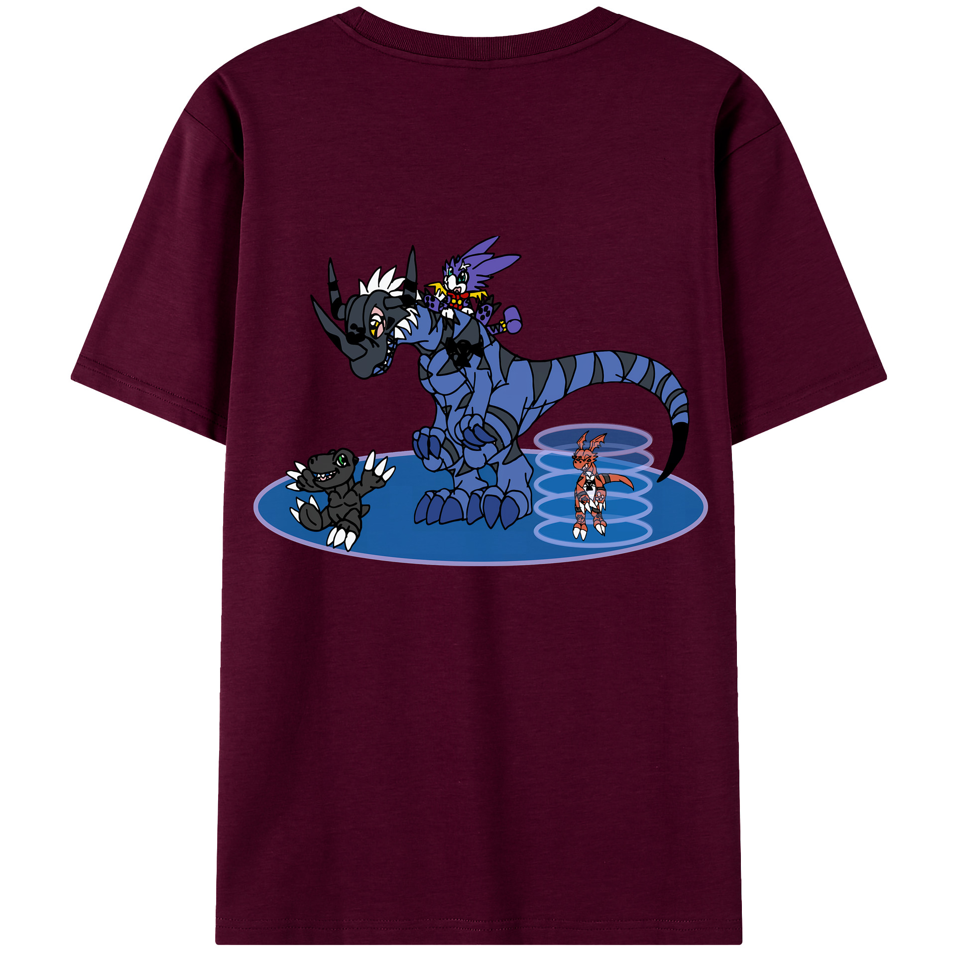 （画像用） Digimon デジタルモンスター/デジモン レディース半袖Tシャツ(バックプリント)